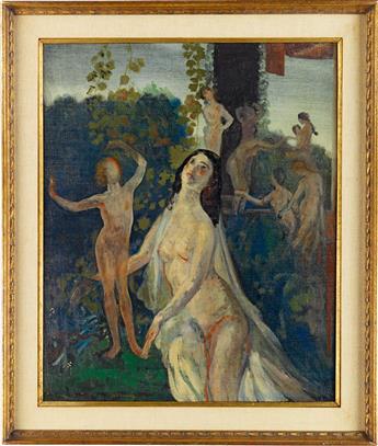 ARTHUR B. DAVIES Nudes in a Wooded Landscape.